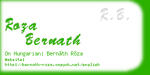 roza bernath business card